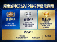 魔鬼城电玩城VIP特权等级示意图